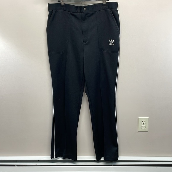 Vintage 70’s Adidas Athletic Track Sweat Pants Center Seam Flat Front M - Picture 1 of 15